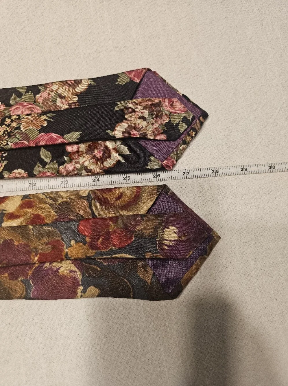 Enzo Felini 100% Silk Floral Tie Lot Of 2